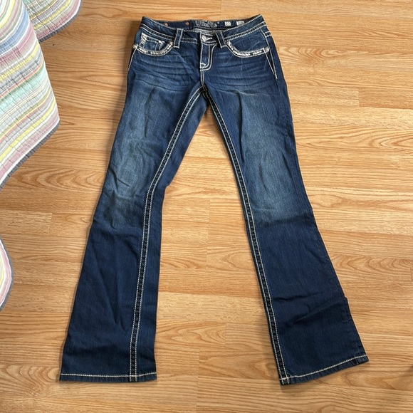 Brand New Miss Me Signature Bootcut Bling Jeans Ladies 27 - Picture 4 of 6